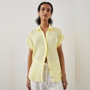 Rails Whitney Cotton Gauze Blouse in Citron